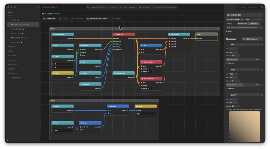 A screenshot of the Silver Node graph