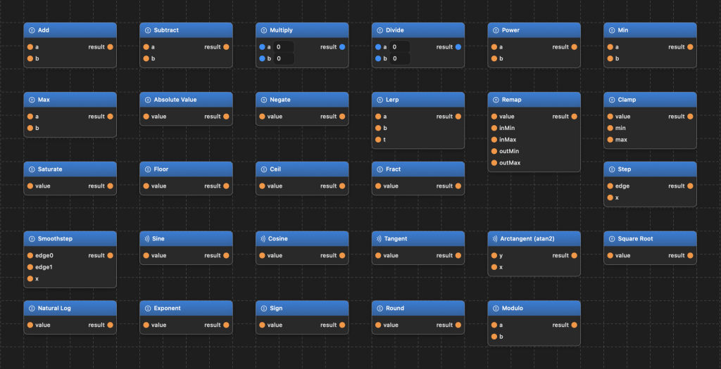 Math nodes
