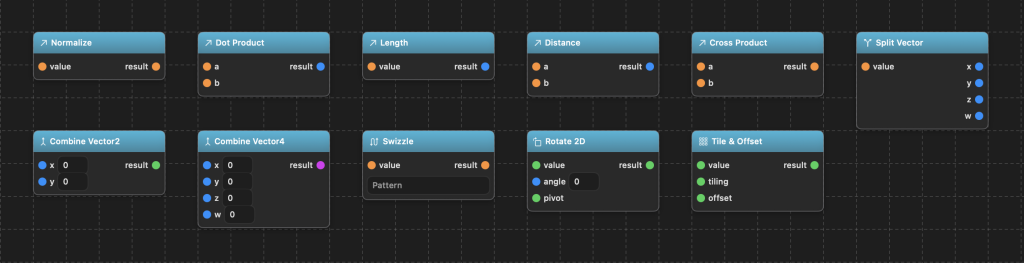 Vector nodes