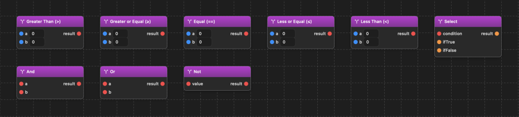 Logic nodes