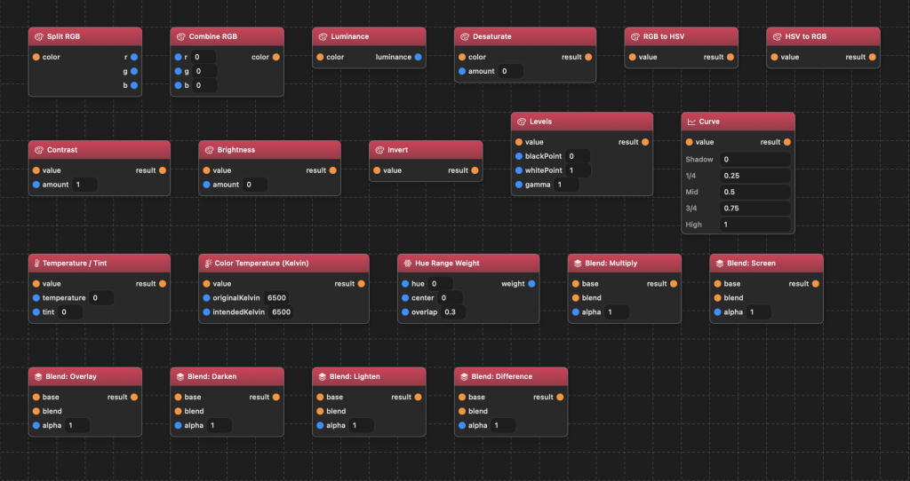 Color nodes